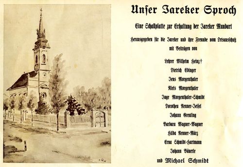 Bild 1 - Vorderseite der Schallplattenhülle "Unser Jareker Sproch I".
